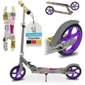 Kinder-Roller 24622, mit XXL-Rädern, Fußständer, Hinterrad-Reibungsbremse, blau - Blau
