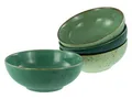 Creatable, 22878, Serie Nature Collection Green Life, 4-teiliges Geschirrset für 4 Personen, Smoothie Bowl aus Steinzeug, spülmaschinen- und mikrowellengeeignet, Qualitätsproduktion
