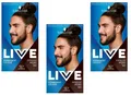 3x Schwarzkopf Live Men Colour Intense Permanent Colouration "880 Espressobraun"