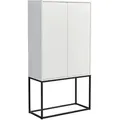 Xora Barschrank, Weiß, Metall, 2 Schublade(n) Schubladen, 80x157x38 cm, Esszimmer, Barmöbel, Barschränke & Theken