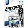 4x Energizer AAA Lithium Batterien FR03, 1.5V 1250mAh