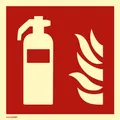 HP Autozubehör Brandschutzzeichen DIN EN ISO 7010 L148xB148 mm Feuerlöscher Kunststoff (57121)