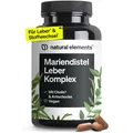 natural elements Mariendistel Leber Komplex - 120 Kapseln - Cholin, Artischocke