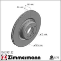 2x Zimmermann 150.2921.32 Bremsscheibe für BMW 1 2 3 4 F20 F21 F30 F80 F31 F34