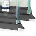 Meisterfaktur Duschdichtung 2x - Verlängerter Wasserabweiser - Ideale Dichtung für 4-5mm Glastüren in Duschen (4-5mm (schwarz))