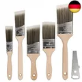 NANAPLUMS Malerpinsel 5er Set, Hochwertiger Lackierpinsel mit Farbdosen Öffner