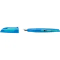 STABILO Füllhalter EASYbuddy L, Linkshänder, blau Schreiblernstift mit Soft-Griffzone aus rutschf... (Hellblau, Dunkelblau, 1 x) (5033/2-41)