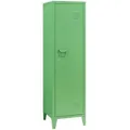 [en.casa] Einzelspind, Dunkelgrün, Metall, 2 Fächer, 38x137x38 cm, Garderobe, Garderobenschränke, Garderobenschränke
