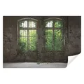 Wallarena Fototapete Fenster Pflanzen Loft Wald Natur Vlies Tapete Wohnzimmer Schlafzimmer, Glatt, Barock, 3d-Optik, 3D Effekt, Tapete inklusive Kleister Vliestapete Motivtapete Wandtapete 3.12 m x 2.19 m