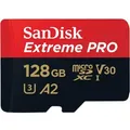 SanDisk 128GB EXTREME Pro microSD Speicherkarte A2 +SD-Adapter, Memory Zone App