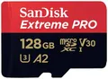 SanDisk Extreme PRO microSDXC-Karte 128GB Class 10, UHS-I, v30 Video Speed Class stoßsicher, Wasserdicht