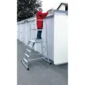 MUNK Günzburger Steigtechnik 303104 Aluminium Podesttreppe fahrbar Arbeitshöhe (max.): 2.95 m Silber 32 kg