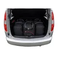 KJUST 4 Taschen Kofferraum Set spez. für SKODA ROOMSTER (5J7) schwarz NEU