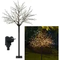 LED Lichterbaum mit 500 warm-weißen Lichtern beleuchtet, 220 cm hoch, die Lichterzweige sind flexibel, Weihnachtsbaum mit Lichterkette