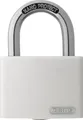 ABUS T65AL/40 - Herkömmliches Vorhängeschloss - Tastensperre - Unterschiedliche Schließung - Weiß - Aluminium - Gehärteter Stahl (T65AL/40 WHITE)