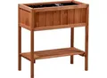 dobar Hochbeet mit Ablage, braun
