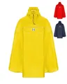 HOCK Fahrrad Regenponcho mit Kapuze inkl. Sichtfenster - Fahrradponcho Wasserdicht mit Reflektoren - Herren Damen Regenschutz - optimales Regencape zum Mitnehmen für alle Biker - Gelb - L