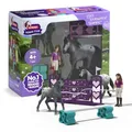 schleich Horse Club | Lisa's Turnier Training 42776 | Set inkl. Pferd, Fohlen, bewegliche Figur Lisa, Hindernisse & Reitzubehör | Pferde Spielzeug für Mädchen und Jungen ab 5 Jahren | 7 Teile