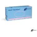 DocMed Latexhandschuhe Nitril NextGen U.-Handschuhe PF (Packung, 100-St., Einmalhandschuhe, Unsteril und beidhändig tragbar) Puderfrei, Reißfestigkeit, Vielseitig einsetzbar blau XL