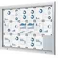 SHOWDOWN Abschließbarer Schaukasten Magnetisch 146,5 (B) x 106,7 (H) cm Silber 18 x DIN A4