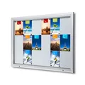 Showdown Displays Schaukasten T silber 18x DIN A4 146,5 x 4,7 x 106,7 cm, 1 St.