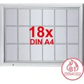 Showdown-Displays Schaukasten T-Linie, B1, außen, 18 x A4, magnetisch, abschließbar, schwer entflammbar