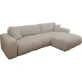 MIRJAN24 Ecksofa Furyn Maxi, Eckouch mit Bettkasten und Schlaffunktion, Ottomane universal, L-Form (Farbe: Velo 623) - Beige