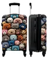 NoBoringSuitcases.com® Reisekoffer mit Rollen Koffer groß Kinderkoffer Hartschalenkoffer - Bunte Bärenmotiv - Muster - Kindergepäck Koffer mittelgroß, 67x43x25cm