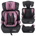 FableKids Autokindersitz Kinderautositz Kindersitz Körpergröße von 76-150 cm ECE R129/03, ab: 15 Monaten, bis: 12 Jahre, ab: 9,00 kg, bis: 36,00 kg, Vorwärtsgerichtet, pink