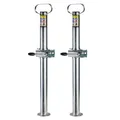 Dema 2 PKW Anhänger Anhängerstützen 700 mm mit Halterungen Stützfuß Klemmschellen 24572