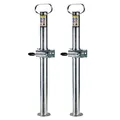 DEMA Anhängerstützen Set 2x70 cm mit Halterungen, Stützfuß, Stützen 450 kg, stabiles, dickwandiges Rohr, 1 Paar, für PKW Anhänger