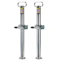 2 x PKW Anhänger Anhängerstütze Stützfuß Stütze 2 x 70 cm mit Halterungen Set