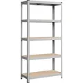 Songmics Schwerlastregal 5 Holzböden, 175kg Fachlast, silber, 180 x 90 x 40cm