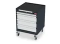 STIER Mobiler Schubladenschrank mit 4 Schubladen BxTxH 600x575x790 mm (902611)