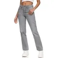 REPUBLIX Loose-fit-Jeans Madeline Damen Mid Waist Loose-fit Denim Jeans Basic grau 36