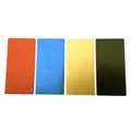 Eloxiertes Aluminium Metall Platte 100x50x0,5 mm für Gravur Runde Ecke mit Kl...