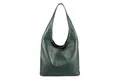 ITALYSHOP24 Shopper Made in Italy Damen echtes Leder Tasche Schultertasche Umhängetasche, Hobo Bag große Hauptfach Alltagstasche mit viel Stauraum leicht bequem