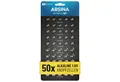 ABSINA 50er Pack Alkaline Knopfzellen Batterien - AG1 AG3 AG4 AG10 AG13 Knopfzelle, (1 St)