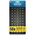 50er Pack Alkaline Knopfzellen Sortiment  je 10x AG1, AG4 & AG10 / 15x AG3 / ...