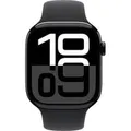 Watch Series 10, Smartwatch schwarz (glänzend), Aluminium, 46 mm, Sportarmband schwarz M/L, Cellular