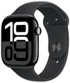 Apple Watch 10 LTE Diamantschwarz Alu 46mm Sportarmband Schwarz M/L MWY43