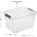 Juskys Aufbewahrungsbox mit Deckel - 6er Set Kunststoff Boxen 45l - Box groß, stapelbar, transparent - Aufbewahrung Ordnungssystem Aufbewahrungsboxen - Weiß