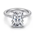 Lisandra Scott Silberring Luxuriöser Baguette 925 Sterling Silber Ring mit Steinen Profischliff