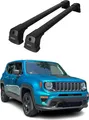 Dachträger Grundtäger für Jeep Renegade 2014-2025 75kg Aluminium Schwarz 2tlg