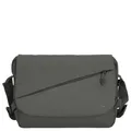 Kenorada Messenger Bag Leisure CT17-B | Unisex Umhängetasche mit 14" Laptopfach | Überschlag & 2-Wege-Reißverschluss | Außen- & Innenfächer | Verstellbarer, gepolsterter Schulterriemen (Olive, L)