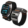 Spigen Dura Pro Flex Ultra Armband Entwickelt für Apple Watch Ultra 2/1 49mm, Serie 10 46mm und Serie 9/8/7/6/5/4/SE 45mm,44mm Einstellbare Solo Loop Strap - Schwarz