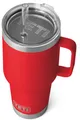 YETI Rambler Trinkbecher Mit Trinkhalmdeckel, Rescue Red, 35 oz (1 l)