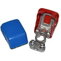 Easy Click® Polklemmen für Autobatterie, Fahrzeugbatterie, Batterie Polklemmen, Schnellklemmen, Polklemme mit Schnellverschluss – Batterieklemmen mit Schnellverbinder bis 50 mm² in rot und blau