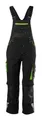 Fortis Kinder-Latzhose twenty-four, schwarz/hellgrün, Größe 122-128