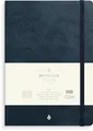 Burde Notizbuch Deluxe A5 blau: Liniert, Gummiband-Verschluß.